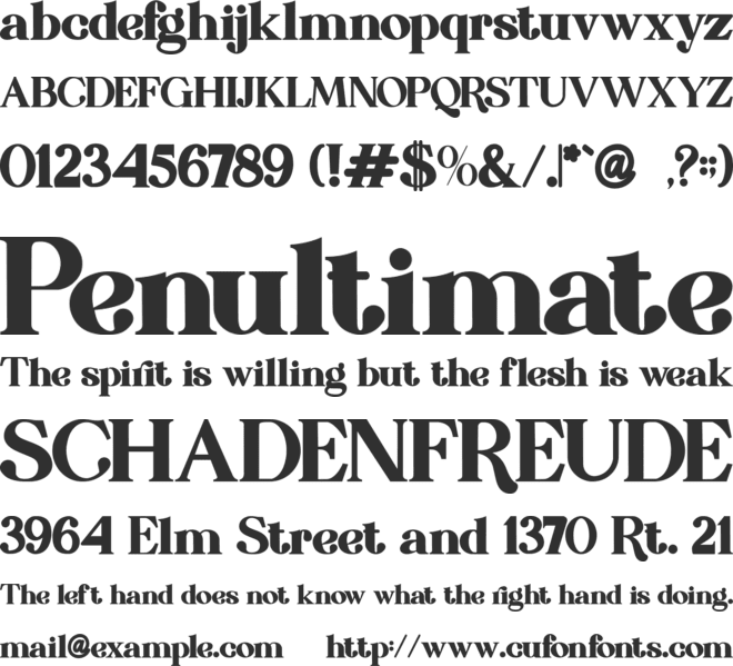 Brief River font preview