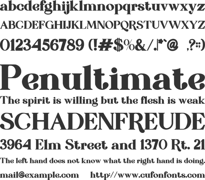 Brief River font preview