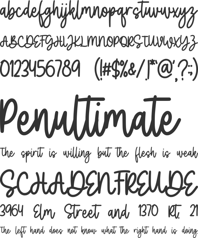 Yellowcean font preview