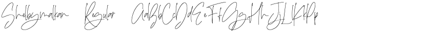Shelbymalkan Regular font