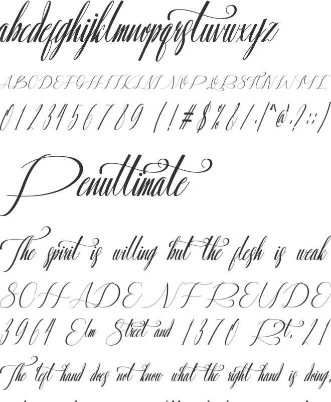 Almarthena font preview