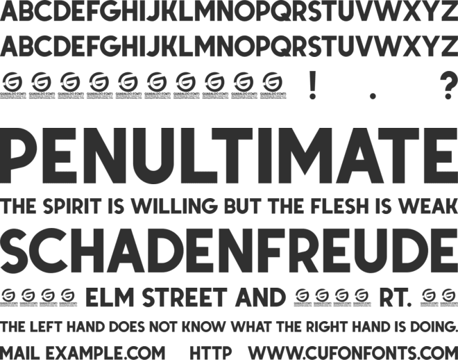 Kafeine Personal Use font preview