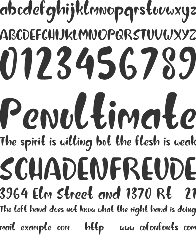 Selsa font preview