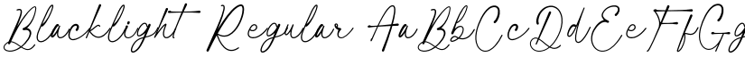 Blacklight Regular font