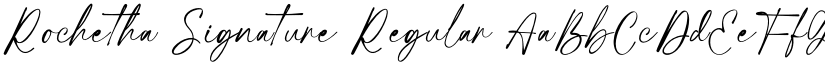 Rochetha Signature Regular font