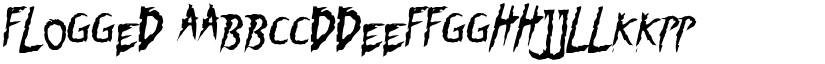 Flogged font