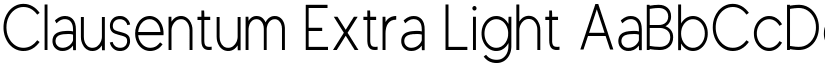 Clausentum Extra Light font
