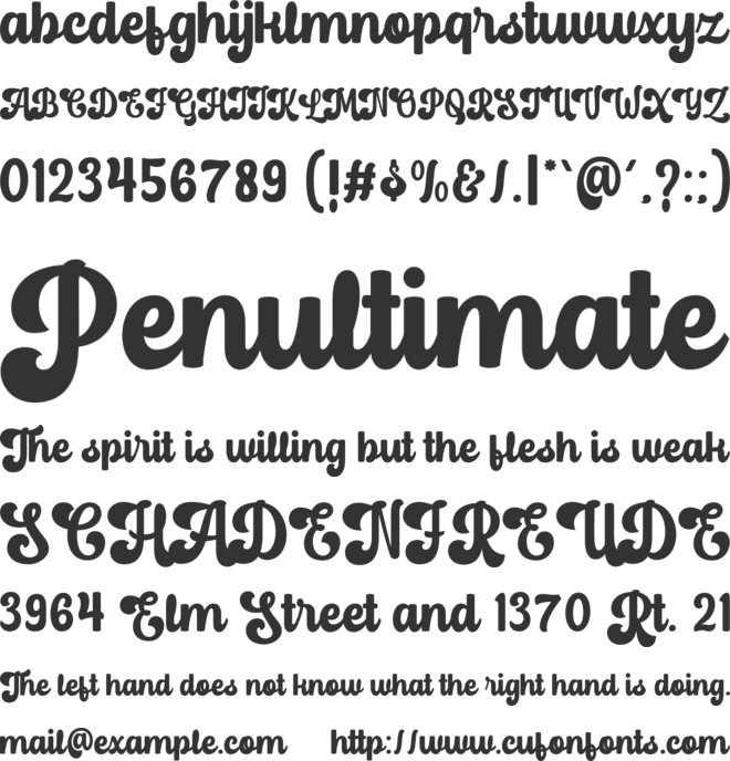 Mechaniclove font preview