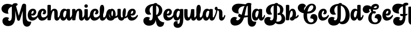 Mechaniclove Regular font