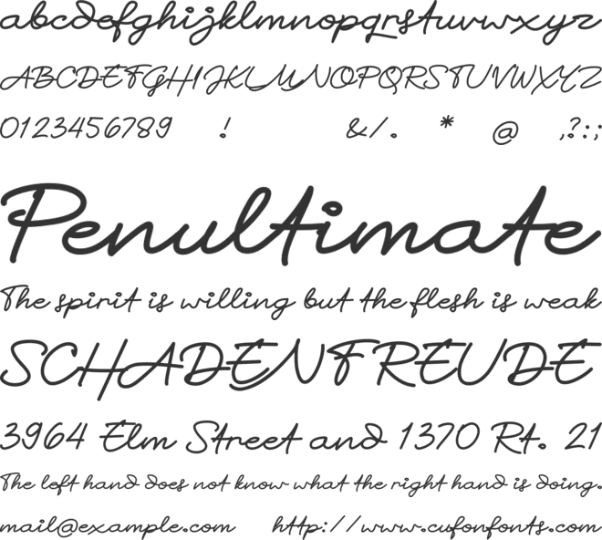 Alternative Line font preview