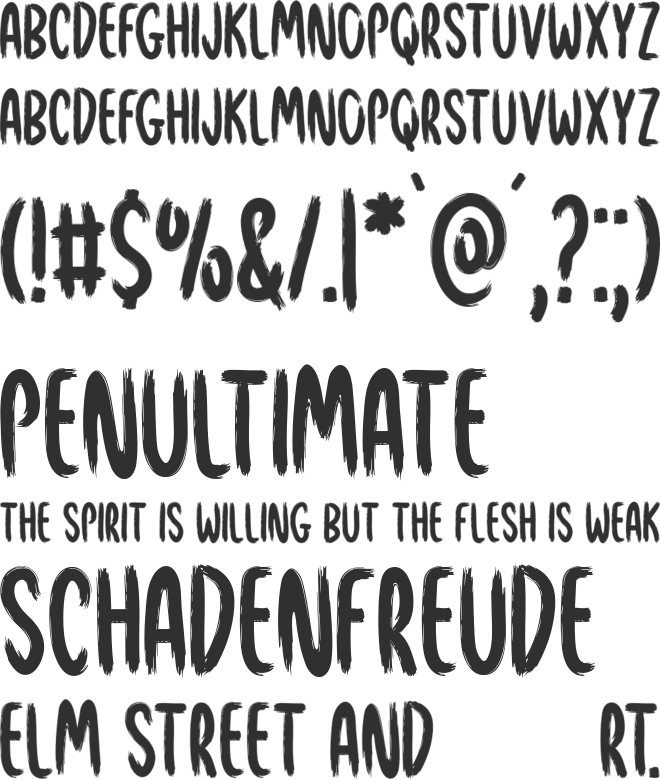 Mindfulness font preview