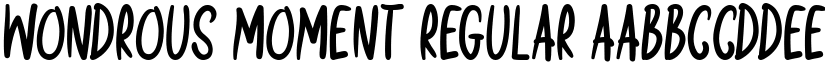 Wondrous Moment Regular font