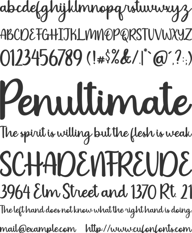 Arteliria Script font preview