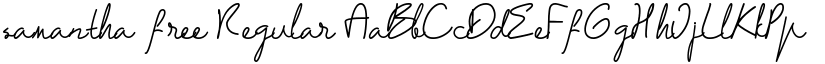 samantha free Regular font