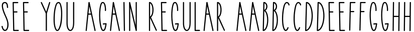 See You Again Regular font