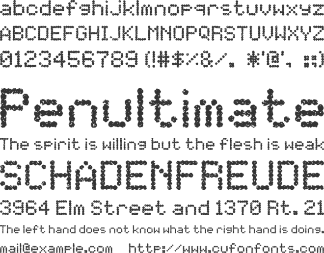 Shelf Life font preview