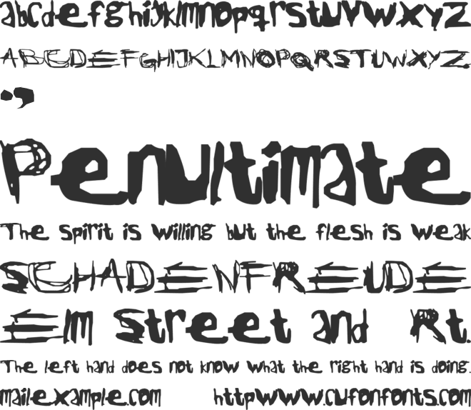 Jack the Ripper font preview