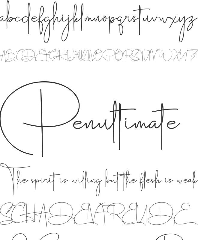 Dalton White font preview