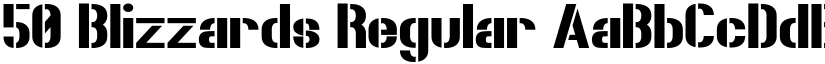 50 Blizzards Regular font