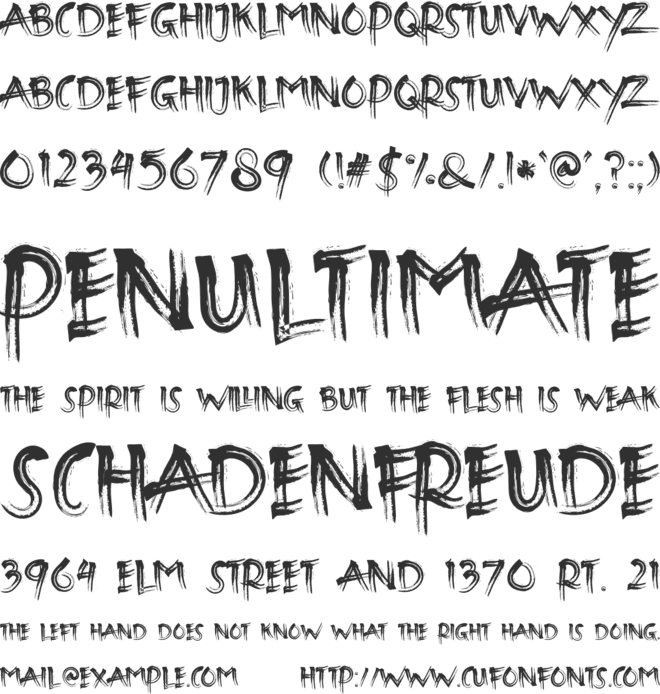 Mullers font preview