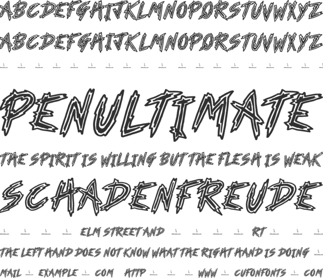 Horror Theater font preview