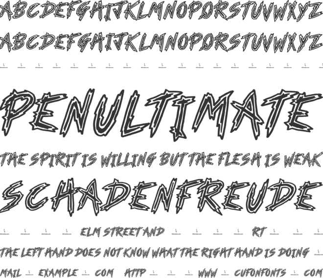 Horror Theater font preview