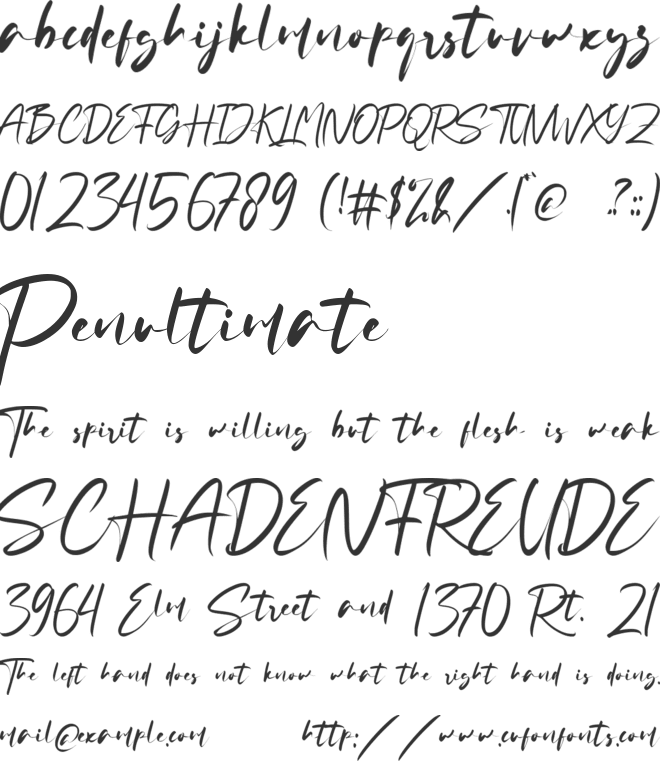 Sugar Pouch font preview