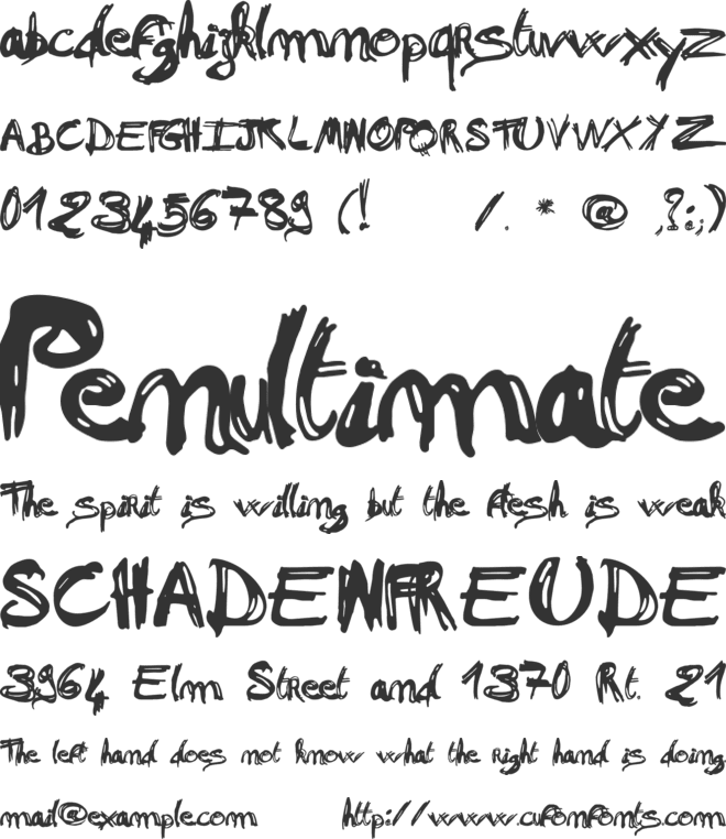 Mad a Fraf font preview