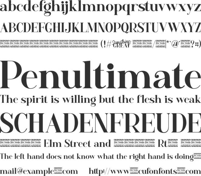 Something Great Serif Personal Use font preview
