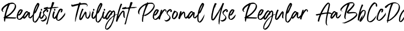 Realistic Twilight Personal Use font download