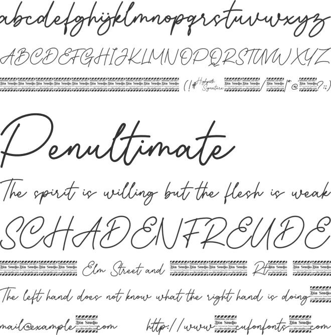 Highpath Signature Personal Use font preview