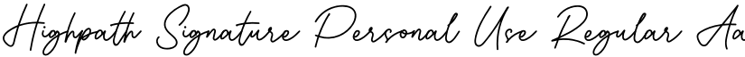 Highpath Signature Personal Use Regular font