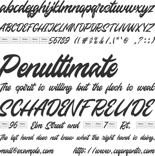 Magretta font preview