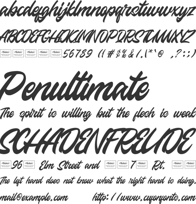 Magretta font preview