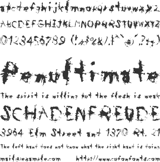 November font preview