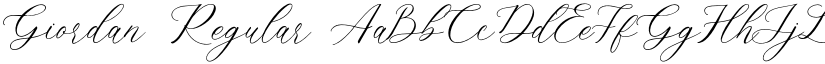 Giordan Regular font