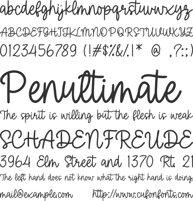 Halmera font preview