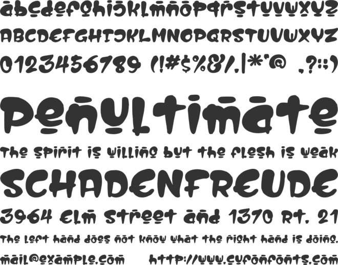 Life Hacks font preview