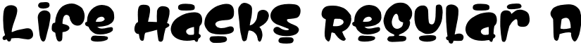 Life Hacks Regular font