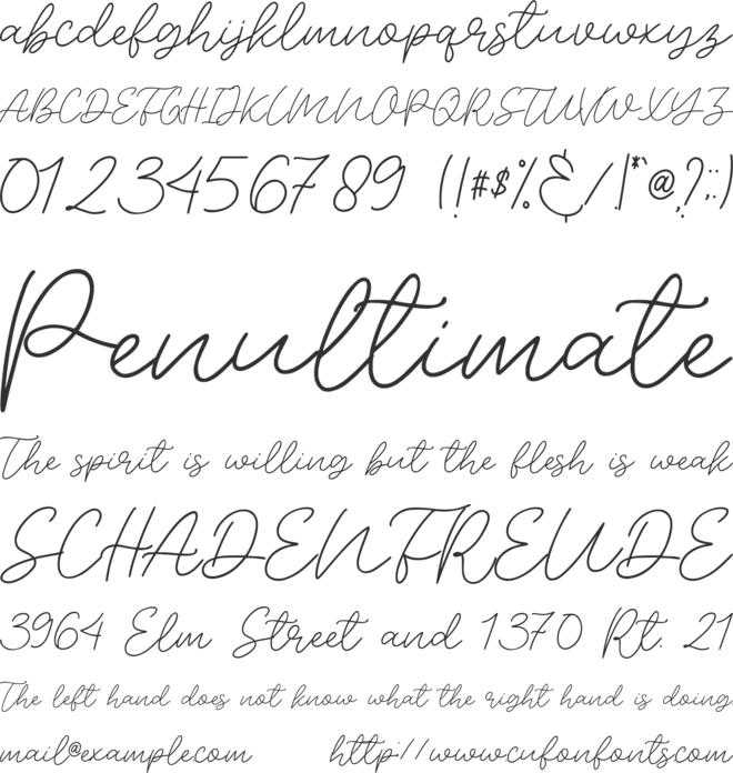 Elmimore font preview