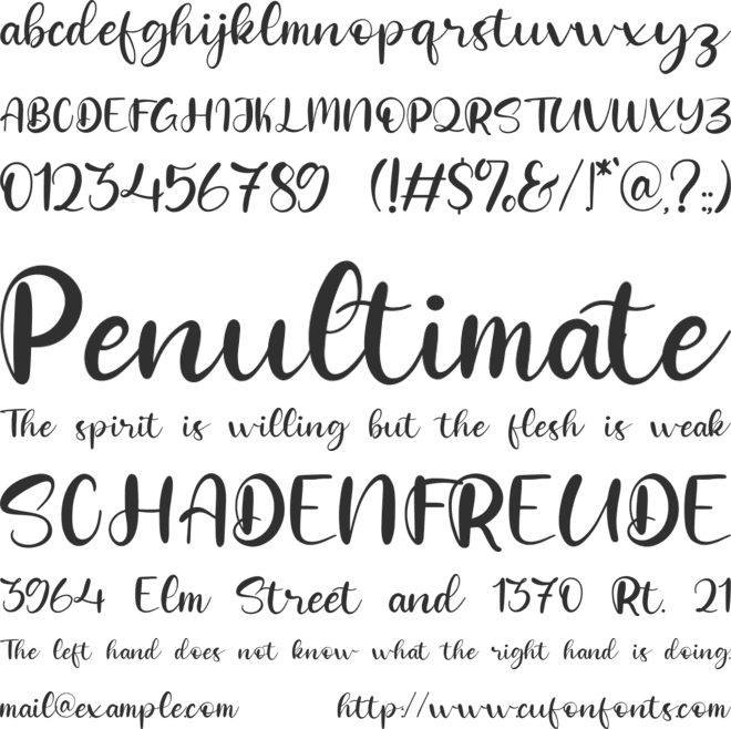 Heartbold font preview
