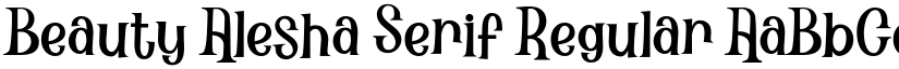 Beauty Alesha Serif Regular font