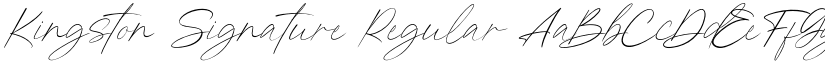 Kingston Signature Regular font