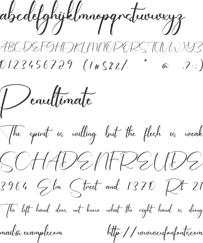 Geraldine Billman font preview