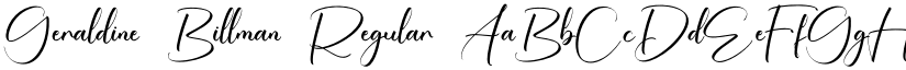 Geraldine Billman Regular font