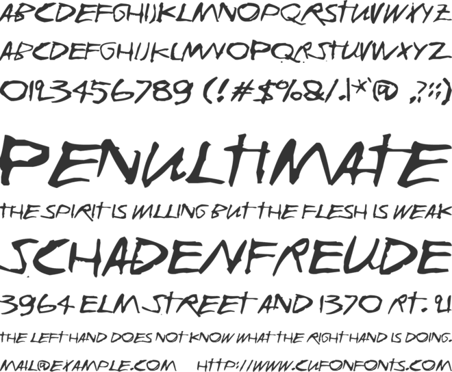 Joskus Ei font preview