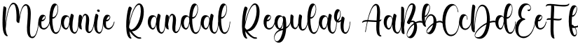 Melanie Randal Regular font