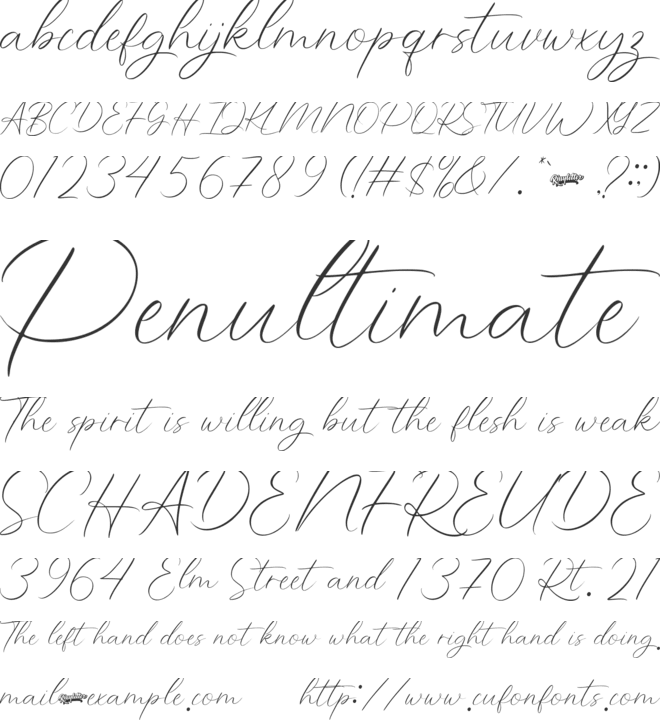 Wonderful_Feather font preview