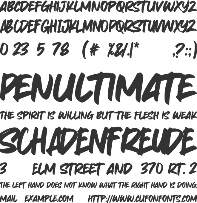 Sabarian font preview