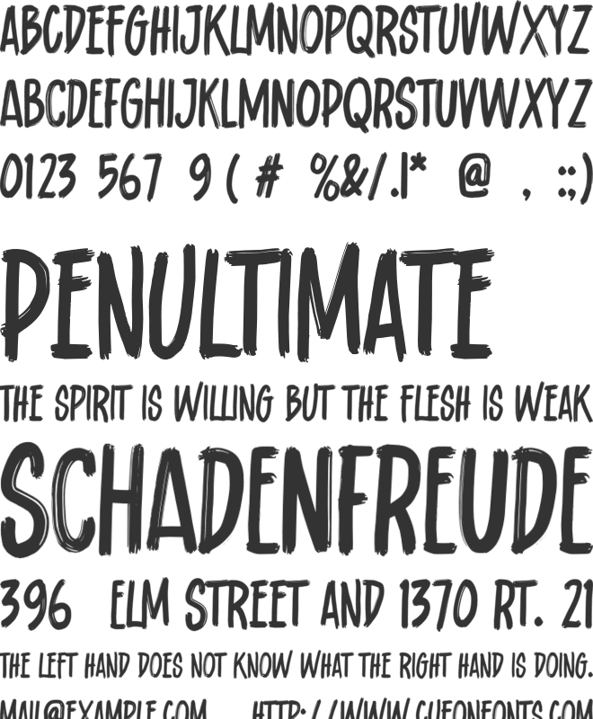 Resistant font preview